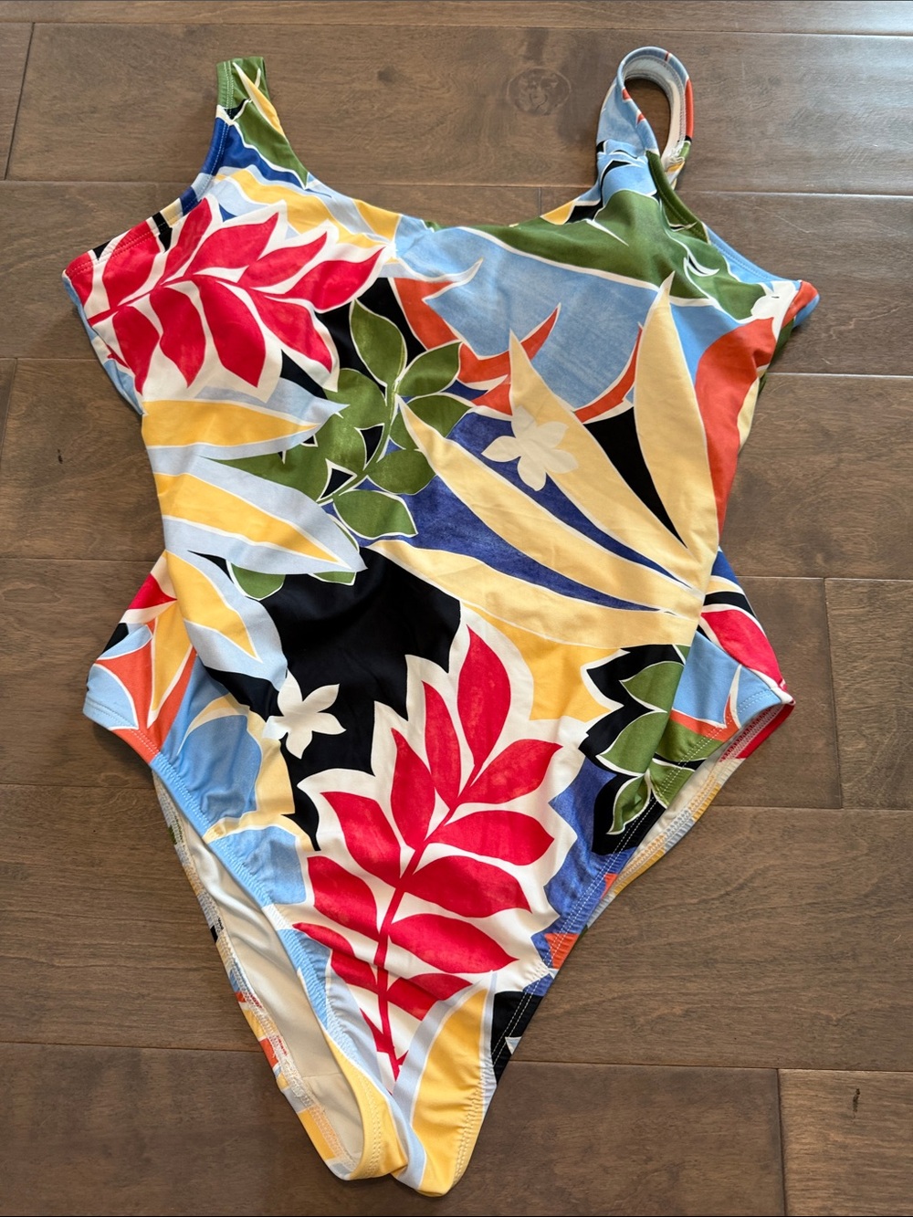 Lands End One-Piece Swim Suit - Tropical Print, Multicolor